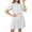 White, variant on Iyufng Women Casual Collared Puffed Sleeve Button Down Dresses for Summer