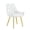 White/Gold, variant on UZUGUL Set of 2 White Dining Chairs with Silver Legs Crocodile-Embossed Leather-Look Finish, Diamond Velvet Button Back, Scratch & Water Resistant, High-Density Foam with Pocket Springs