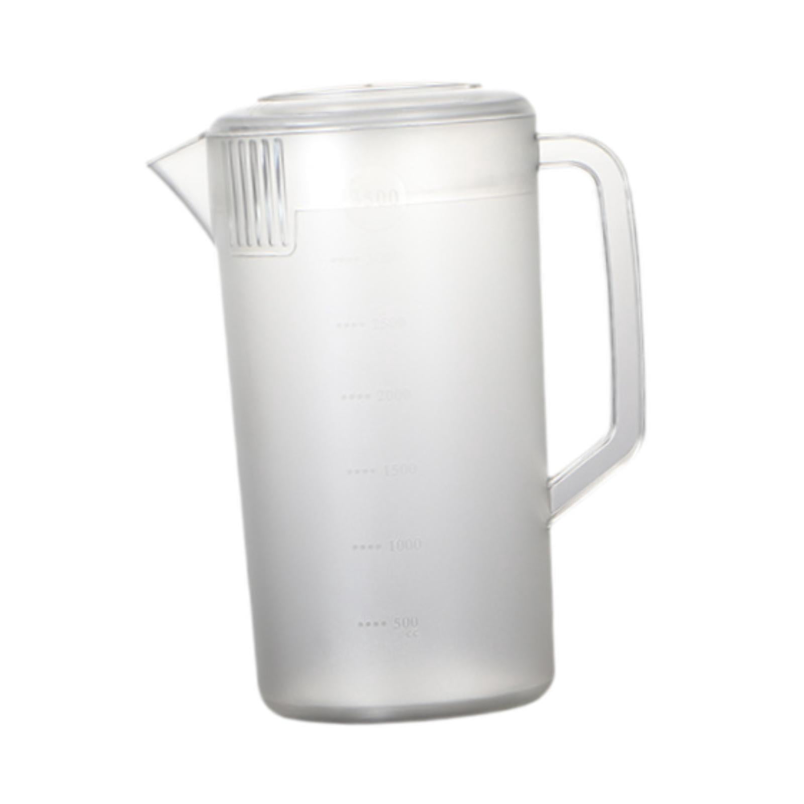 Fiocias Pitcher with scale, portable water pitcher, beverage pot, kettle for restaurant, 3500ml Clear