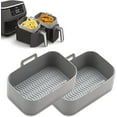 thumbnail image 1 of Doublures en Silicone pour Friteuse à Air Chaud Ninja Double, Doublure en Silicone Réutilisable pour Friteuse à Air Ninja Double, 1 of 3