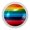 Multi1, variant on imobaby 4 Pcs Plastic Round Cabinet Knob Home Decor - Rainbow Color Stitching Stripes