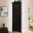 thumbnail image 5 of 2026 Trending 4-Tier 72” Corner Kitchen Pantry Cabinet - 8-Door Farmhouse Storage Cabinet for Kitchen, Bathroom & Living Room, 5 of 16