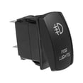 thumbnail image 1 of Unique Bargains Fog Lights 5 Pin Toggle Rocker SPST Switch Laser ON/OFF Button 20A/12V 10A/24V for Car White LED Lighted, 1 of 8
