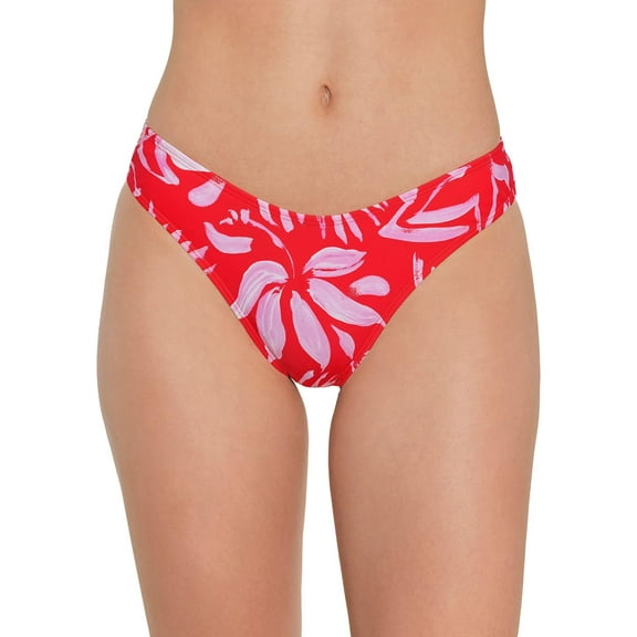 Salt Cove Womens Juniors Pritned Hipster Swim Bottom Separates