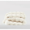 thumbnail image 5 of Brooklyn Loom Bubble Faux Fur 100% Microfiber Polyester  King Blanket in Ivory, All Season, Adult Size, OEKO-TEX Certified, 5 of 12