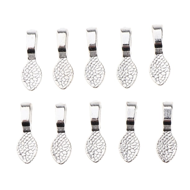 10 colgantes con engaste plano plateado para pegar, ideales para la fabricación de joyas. UNA