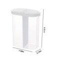 thumbnail image 3 of Wiicoznt storage tanks Airtight Cereal Storage Container, Clear 2.6L Airtight Kitchen Food Storage Container With Lids And Compartments For Grain, Sugar, Flour, Rice, Nut, Snacks, 3 of 6
