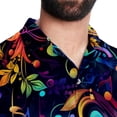 thumbnail image 5 of Note Men's Short Sleeve Hawaiian Poplin Shirt - Casual Printed Button Down Summer Beach Shirt for Men, 5 of 6