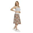 thumbnail image 4 of Women's Skull Doodle Style Funny Bones A-line Printed Skirt Casual Wear, 2XL, Vermilion Tan Black, by Ambesonne, 4 of 6