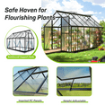 thumbnail image 4 of NETAJE 6'x11' Polycarbonate Greenhouse, Large Aluminum Walk-in Green House for Backyard, 4 of 8