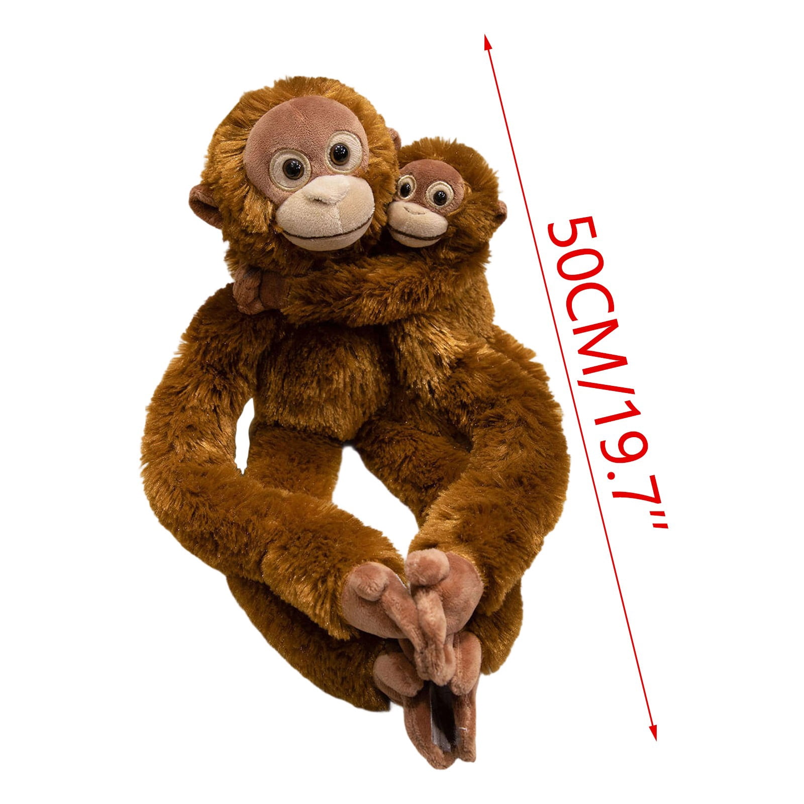 Cuddly Orangutan Stuffed Animal with Baby Monkey 13 inch Soft Plush Toy Set for Kids Boys Girls Huggable Adorable Gift (Style-b)