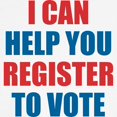 thumbnail image 3 of CafePress - I CAN HELP YOU REGISTER TO VOTE VOLUNTEER VOTER T - 100% Cotton Ringed T-Shirt, 3 of 4