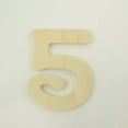 thumbnail image 1 of Package of 1, 6 Inch X 1/2" Baltic Birch "5" Plywood Numbers In The Waltograph Font | Thick For Art & Craft Project, Made in USA, 1 of 1