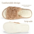 thumbnail image 3 of TRANSLINK Fuzzy Open Toe Slippers Ultra Soft Slip On House Shoes Featuring Memory Foam Ideal Gifts for Women Her Mom, 3 of 6