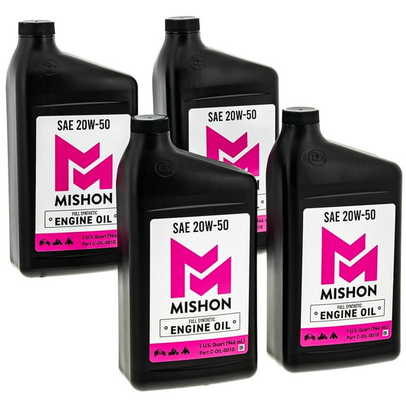 Mishon Engine Oil 20W-50 Full Synthetic Motorcycle (4 Quarts) MK1012828
