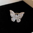 thumbnail image 4 of SmartBy 1 Pc Women Butterfly Ear Cuff Rhinestone Butterfly Clip-On Earring No Piercing Ear Wrap Jewelry Gift for Her Birthdays Parties Weddings, 4 of 7