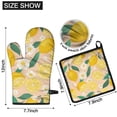 thumbnail image 6 of Lemon Kitchen Oven Mitt and Pot Holder Sets 4 Pcs for Baking, Cooking and Grilling, Heat Resistant Up To 392 °F, 6 of 7