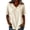 Beige, variant on Women's Solid Color Button Tie Side Asymmetric Front Short Sleeve Blouse, Casual Summer Top for Daily Wear, Lightweight and Breathable, Soft Cotton Blend Beige L