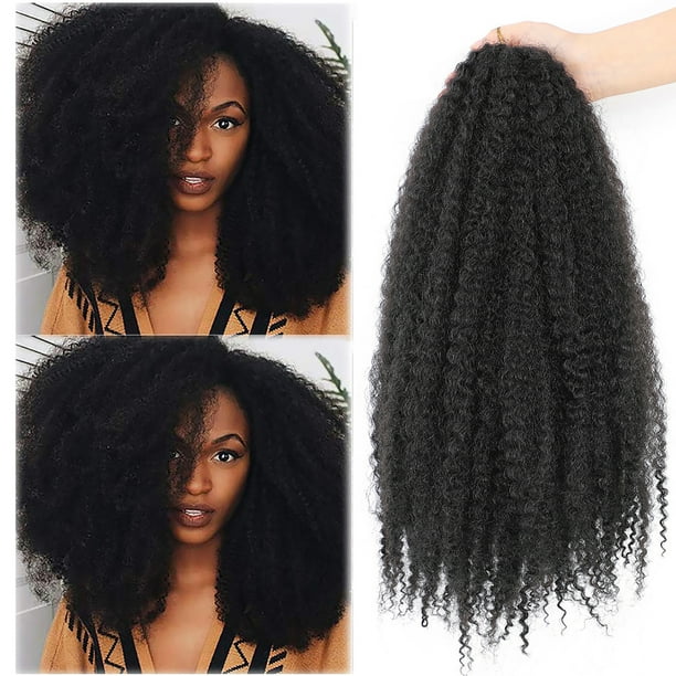 Dansama Marley Hair 24 Inch 1B Afro Twist Marley Hair for Faux Locs Crochet Hair 3 Packs Synthetic Hair Extensions Dansama Marley Hair 24 Inch 1B Afro Twist Marley Hair for Faux Locs Crochet Hair 3 Packs Synthetic Hair Extensions