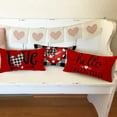 thumbnail image 3 of Buffalo Plaid Valentines Day Pillow Covers 12x20 Set of 4 Valentines Day Decor Polka Dot Red Heart with Bow Love Truck Valentine Pillows Decorative Throw Pillows Valentines Day Decorations G169-12, 3 of 6