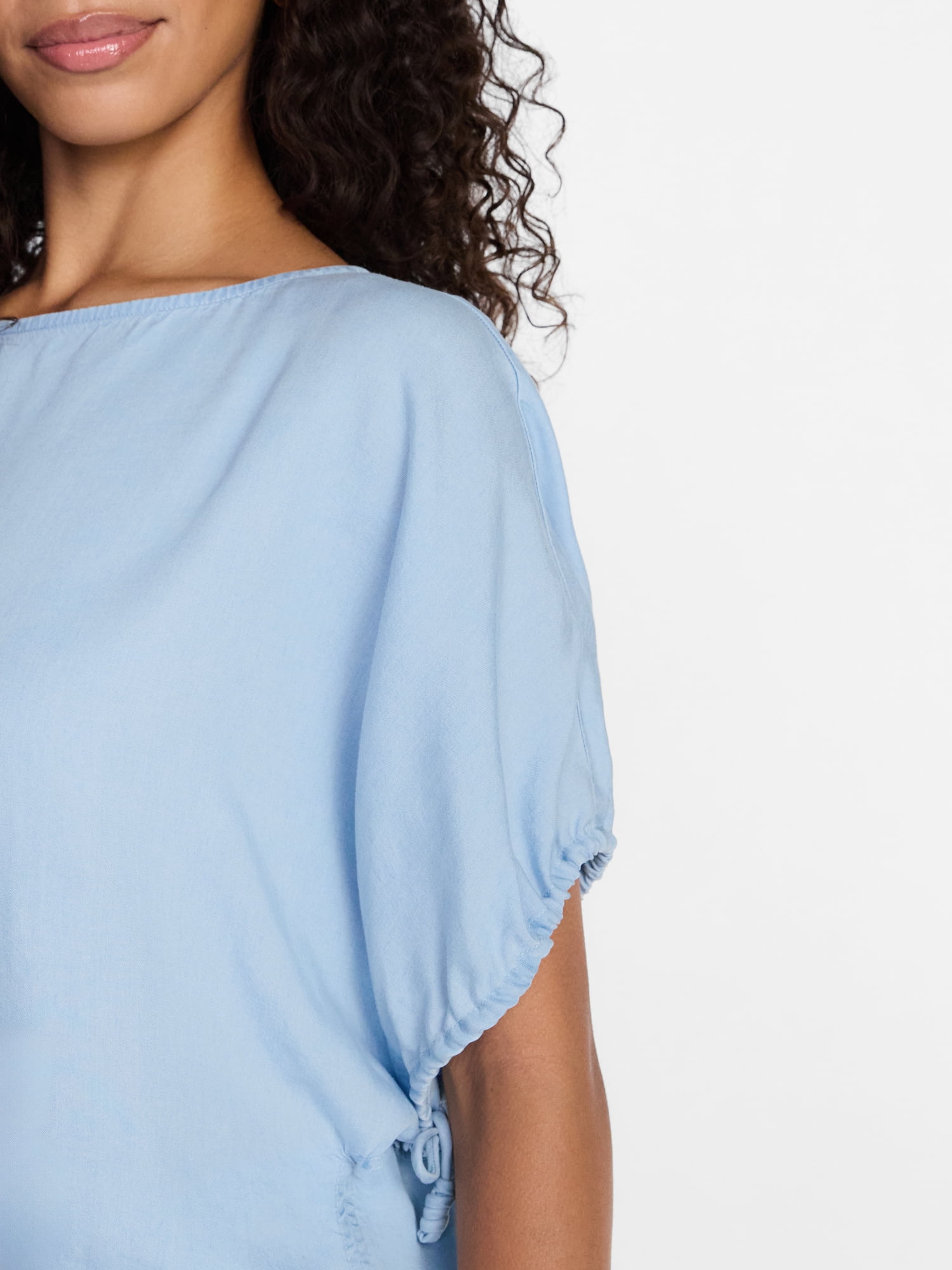 Time and Tru Women's Boatneck Top with Dolman Sleeves, Sizes XS-XXXL