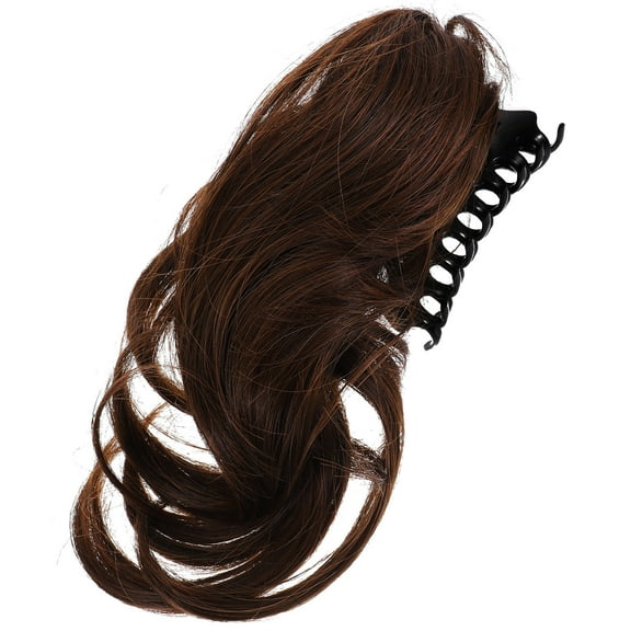 LULULION Hair Extensions for Women Hair Clip Extensions Light Brown Easy Maintenance for Mother's Day 1Pcs