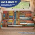 thumbnail image 2 of Uourmeti Colored Wooden Board RV Jackknife Sofa Cover Comfortable, Suitable for Camping Travel, RV Dinette Cushion Covers Suitable for Sofa Bed, 2 of 7