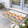 thumbnail image 2 of Sunflower Doormat Outdoor Entrance 16"x24", Spring Floral Colorful Summer Botanical Absorb Moisture Dirt Door Mats, Non-Slip Rubber Backing Floor Mats Indoor, Low-Profile Front Door Rugs, 2 of 9