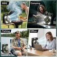 thumbnail image 5 of Ninonly Solar Powered Camping Fan, 12000mAh Portable Tent Fan with LED Light, 4 Speeds & 3 Timers, USB Rechargeable Fan,Green, 5 of 8