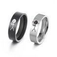 thumbnail image 2 of Anillos de Stickman de Hip Hop para hombres y parejas, anillo de acero inoxidable, tendencia Simple, anillos divertidos de garabatos, joyería de fiesta, nuevos regalos 2023, 2 of 4