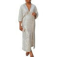 thumbnail image 2 of Sequin Maxi Wrap Dress for Women V-Neck Glitter Clubwear Party Outfits Dresses, 2 of 5