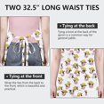 thumbnail image 6 of White Cow Engineer Pattern Apron-Garden Aprons for Women with Pockets-Cotton Linen Waterproof Kitchen Cooking Gardening Aprons Adjustable for Kitchen,Cooking,BBQ and Salon 33x27 Inch, 6 of 7