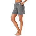 thumbnail image 4 of INSPIRE CHIC Womens Modal Pajama Lounge Shorts Soft Comfy Pajama Bottoms with Pockets High Elastic Boxer Shorts Sleepwear M Grey, 4 of 6