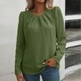 thumbnail image 1 of ICHUANYI Liquidación Mujer Impreso Casual Suelto Cuello Redondo Manga Larga Camiseta Tops Blusa ICHUANYI WER202308173494, 1 of 4