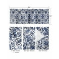 thumbnail image 5 of Navy Blue Boho Kitchen Curtain Valances for Windows Farmhouse Short Curtains, Ehtnic Abstract Art Modern Geometric Rod Pocket Valance Curtain for Bedroom Cafe Living Room 60"x14", 5 of 8