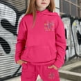 thumbnail image 4 of Tiijoy Tween Girls Fleece Lined Tracksuit Letter Print Hoodie Joggers Set, Sizes 12-13, 4 of 4