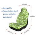 thumbnail image 4 of Naloa Green White Flowers Car Seat Covers 2PCs Front Car Seat Covers Universal fit for Most Cars SUVs and Trucks - 2 PCS, 4 of 5