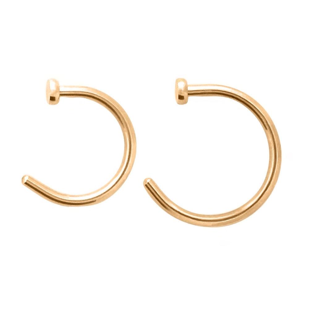 titanium rose gold nose ring