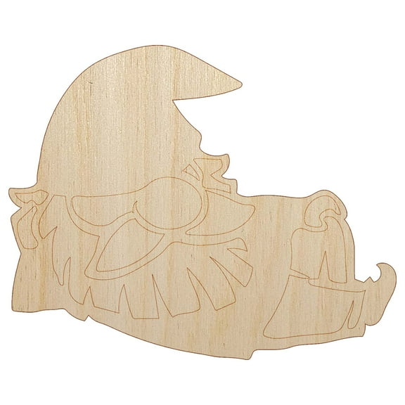 Sexy Lounging Garden Gnome Wood Shape Unfinished Piece Cutout Craft DIY Projects - 4.70 Inch Size - 1/8 Inch Thick