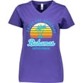 thumbnail image 3 of Inktastic Enjoy The Sunshine Bahamas Summer Paradise Women's V-Neck T-Shirt, 3 of 5