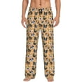thumbnail image 2 of Kdxio Cute Dogs Head Print Men's Sleep Pajama Pant Lounge Pants with Pockets, 2 of 8