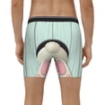 thumbnail image 4 of Salouo White Bunny Bottom And Easter Eggs Pattern Men's Boxer Briefs, Soft & Breathable Underwear Elastic Waistband Briefs for Men,1-Pack, 4 of 7