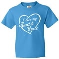thumbnail image 3 of Inktastic I Love My Aunt and Uncle in White Chalk Heart Youth T-Shirt, 3 of 5