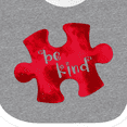 thumbnail image 4 of Inktastic Autism Awareness Be Kind Red Puzzle Piece Boys or Girls Baby Bib, 4 of 4