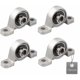 thumbnail image 2 of 4 Pieces Pillow Block Bearings, Ball Bearing, Ball Bearings, Zinc Alloy Bearings, Pillow Block Bearings, Ball Bearings, with Solid Cast Iron Base (Siz, 2 of 5