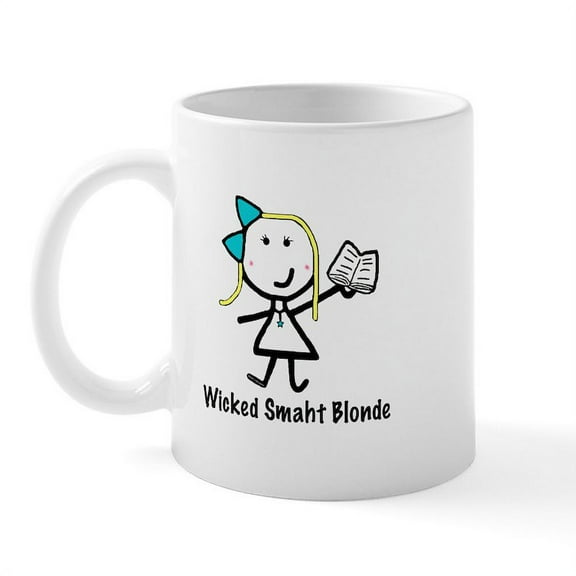 CafePress - Book Wicked Smaht Mug - 11 oz Ceramic Mug - Novelty Coffee Tea Cup