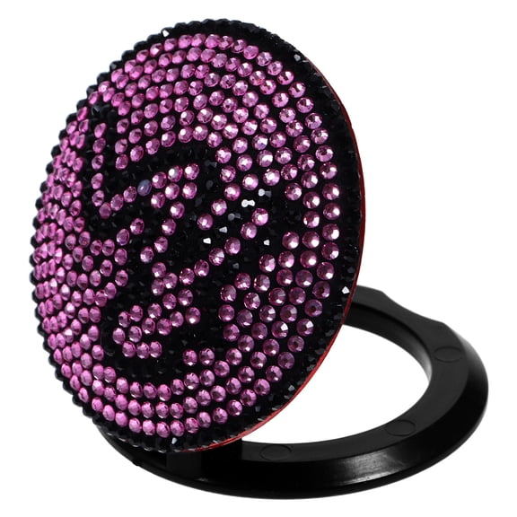 HONMEET Bling Push to Start Button Cover Pink Rhinestone Car Accessories for Women's Durable ABS Material