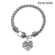 thumbnail image 2 of Corazón Bangle Charm Pulsera Rhinestone Maestro Mamá Ceystal Regalo Familia Cumpleaños Abuela Cadena Hija Pulseras, 2 of 5