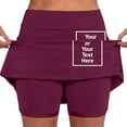thumbnail image 6 of Shorts Skorts for Women Summer Elastic High Waisted Mid Waist Skort Active Skirt Casual Beach Shorts with Pockets S-5XL, 6 of 7