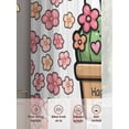 thumbnail image 6 of Easter Sheer Curtains 108 Inch Length 2 Panels for Living Room, Bunny Ears Spring Pink Flowers Potted Plant Country Voile Kitchen Curtain Set, Luxury Privacy Drapes Window Treatment for Bedroom, 6 of 7